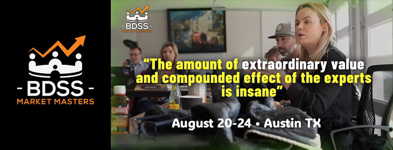 A BDSS Market Masters hot seat in session — "The amount of extraordinary value and compounded effect of the experts is insane"